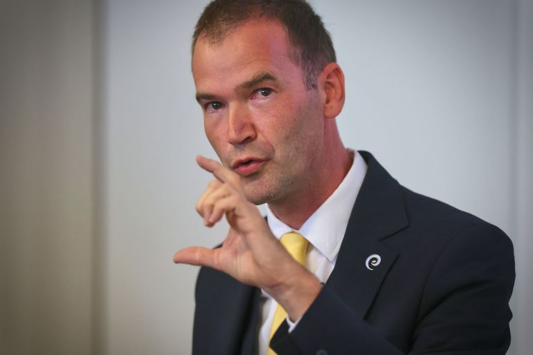 Direktor Elementum Slovenija Peter Slapšak je na novinarskem srečanju govoril tudi o pokojninski vrzeli Foto STA .jpeg