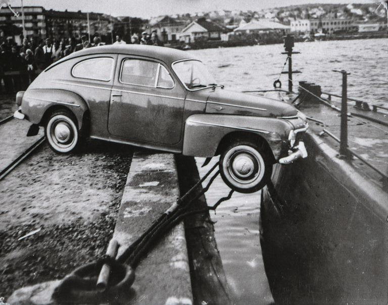 avtomobil, podmornica, trčenje, švedska, 1961