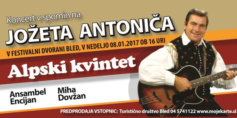 Na Bledu bo to nedeljo koncert posvečen Jožetu Antoniču