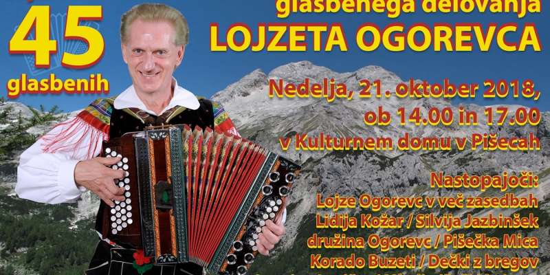 Lojze Ogorevc vabi na jubilejni koncert