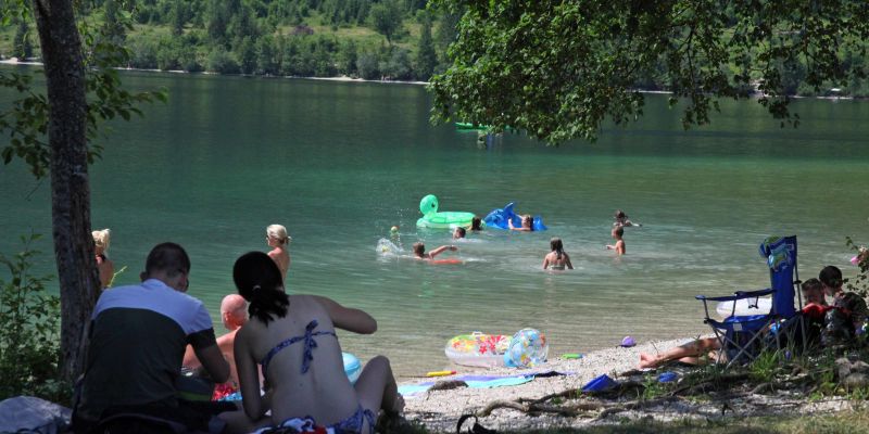 bohinj, bohinjsko jezero, kopanje