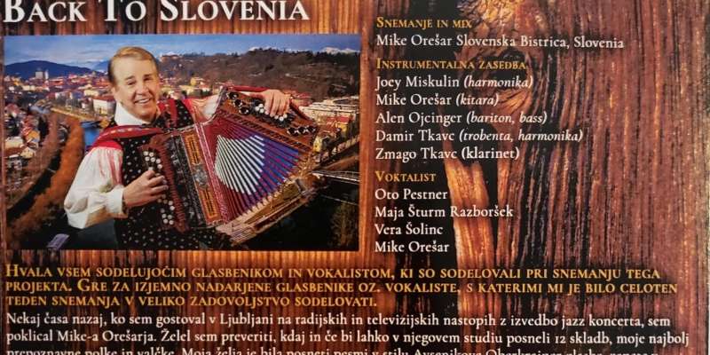 Potomec Slovencev, Joey Miskulin je izdal album preveden v slovenščino
