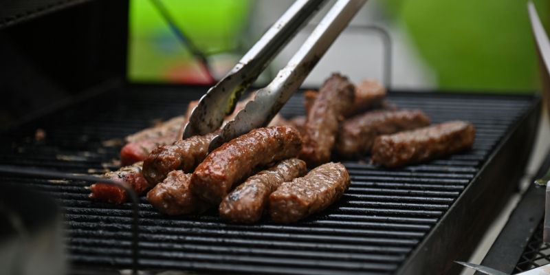 simbolična, grill, žar, piknik, čevapčiči