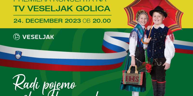 Koncert Radi pojemo slovenske narodne na TV Veseljak Golica