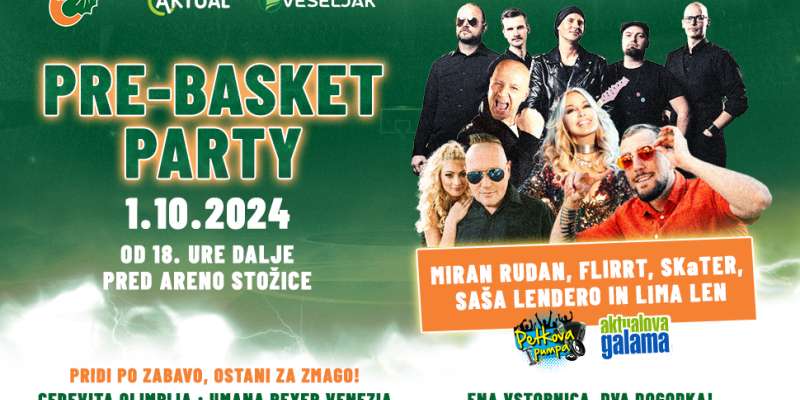 Pre-Basket Party in vrhunska košarka v Stožicah