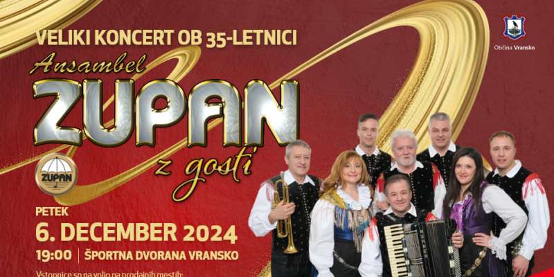 ANSAMBEL ZUPAN vabi na veliki koncert ob 35 letnici delovanja!