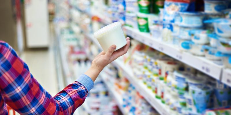 trgovina, mlečni izdelki, smetana, nakup