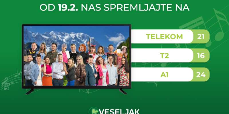 TV Veseljak Golica preko Telekoma, T-2 in A1