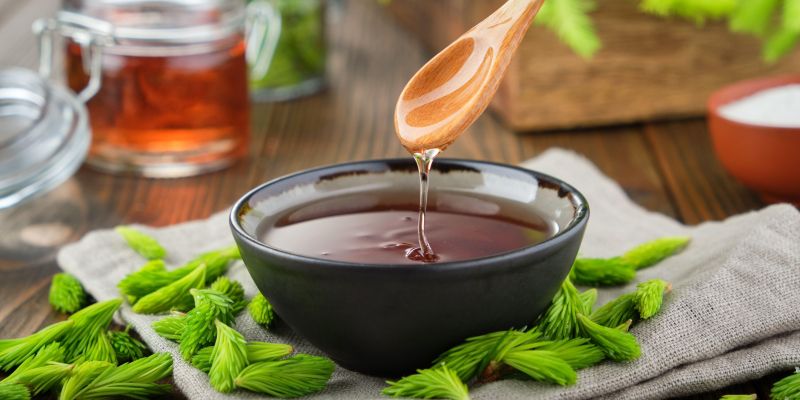 smrekovi vršički, sirup