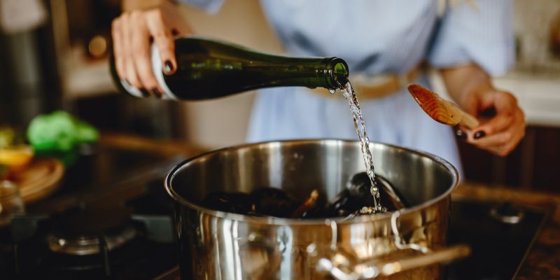 vino, kuhanje z vinom