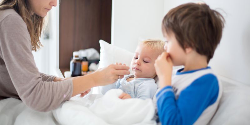 otrok, prehlad, gripa, RSV