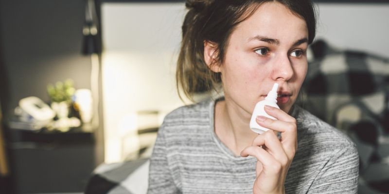 sinusitis, vnetje sinusov, prehlad, pršilo za nos