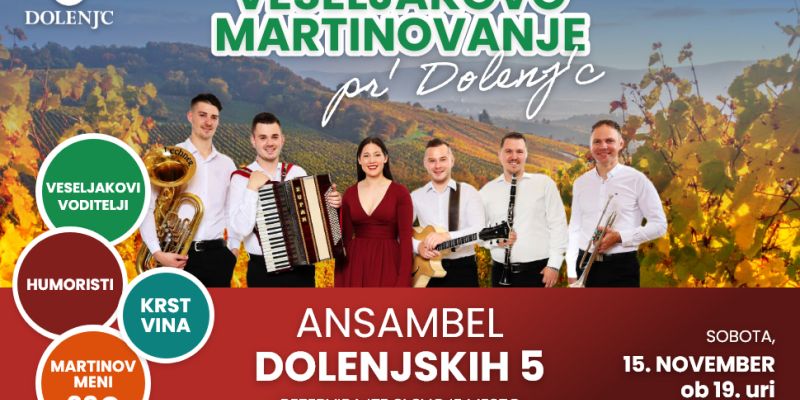 Vabljeni na Veseljakovo martinovanje v hotel Dolenj'c!