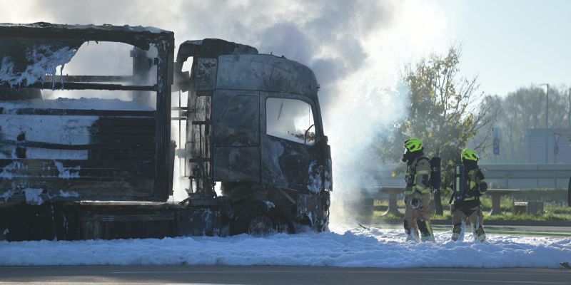 goreče-tovorno-vozilo, tovornjak, počivališče-murska-sobota