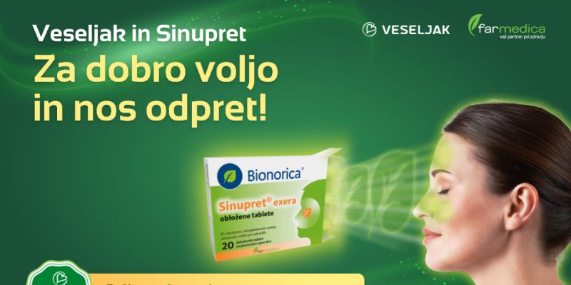 Veseljak in Sinupret, za dobro voljo in nos odpret!