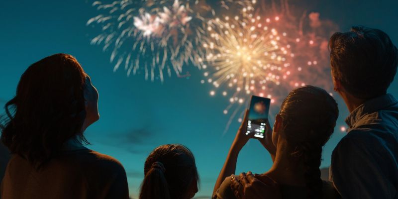 Družina v pričakovanju novega leta