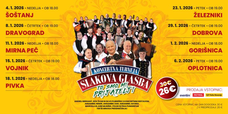 Koncertna turneja SLAKOVE GLASBE