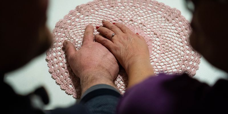 ljubezen, bližina, roke, par, prstan