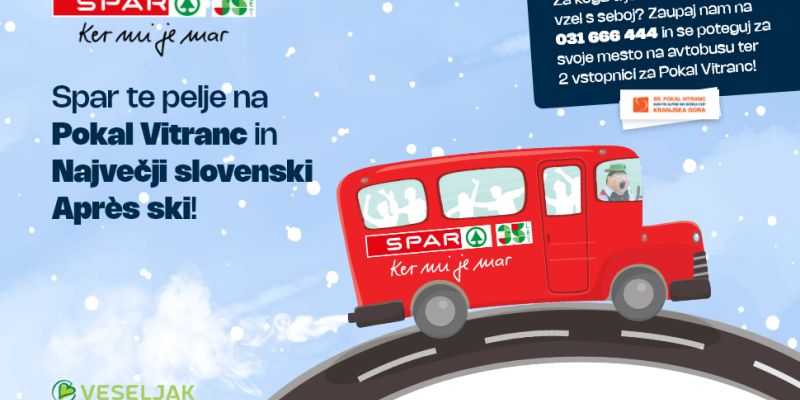 Spar te odpelje na Pokal Vitranc in Največji slovenski Après ski
