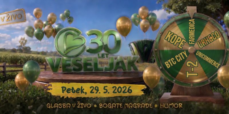 ŽE VRTIMO! Ob 30. rojstnem dnevu Veseljaka vas čaka bogato kolo sreče!