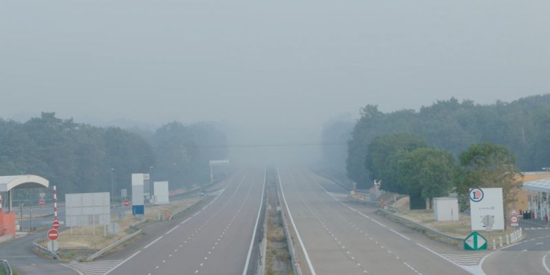 požar, pariz, avtocesta