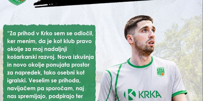 Djordje Bozic nova okrepitev Krke