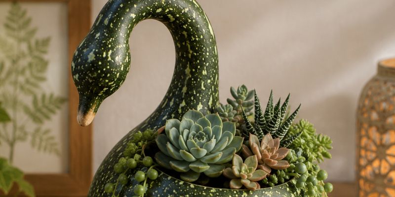 okrasna-buca, speckled-swan