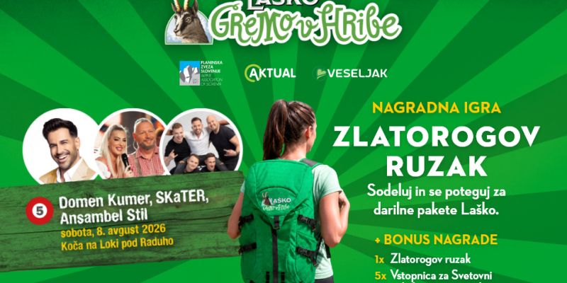 Zlatorogov ruzak je spet poln nagrad, ki čakajo na vas
