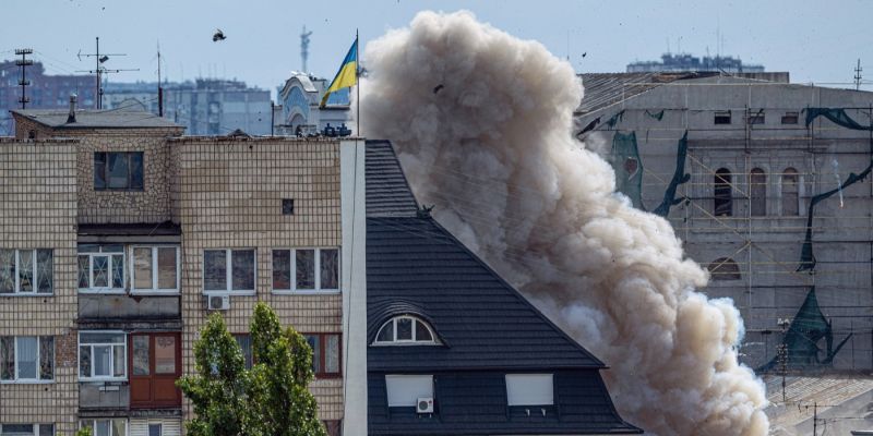 dron, sedež ukrajinske obveščevalna službe.jpg