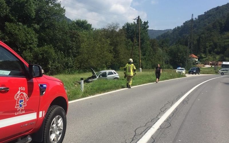 prometna nesreča pri litiji