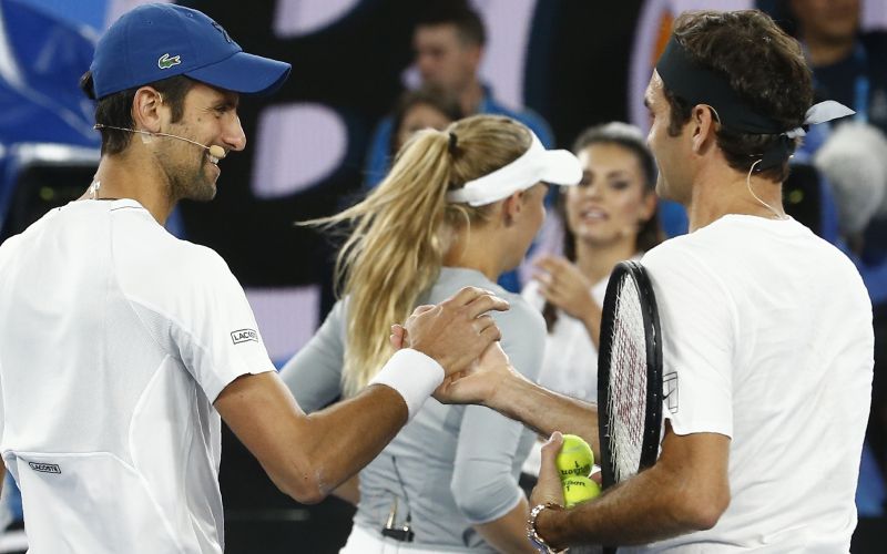 Novak Đoković in Roger Federer