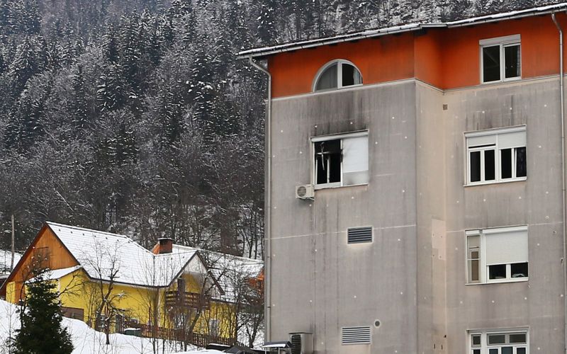 jeseniška bolnišnica, jesenice, požar