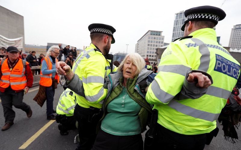 okoljski protest, london, extinction rebellion