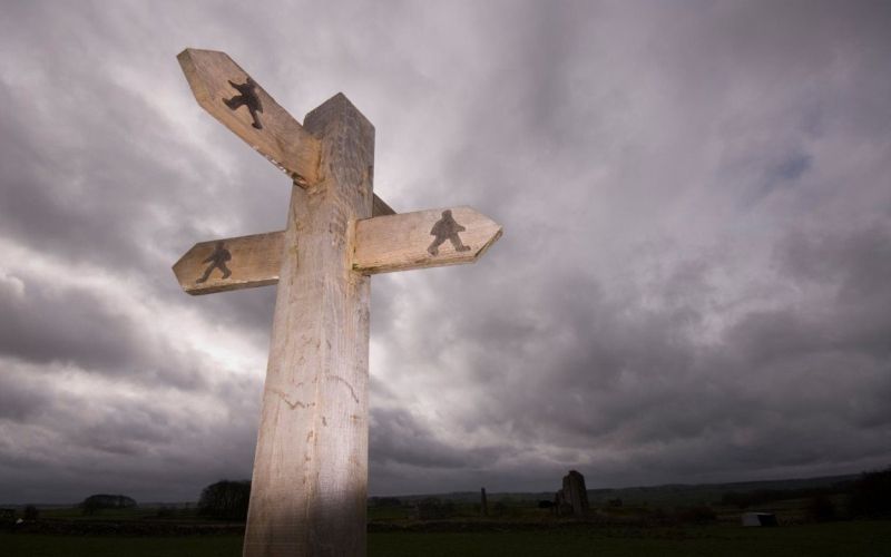 razpotje, znak, hoja, sprehod, pot,