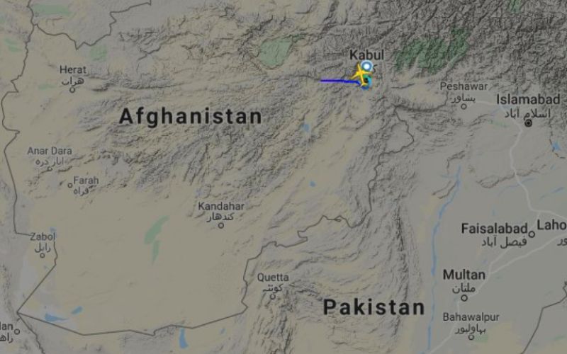 potniško letalo, afganistan
