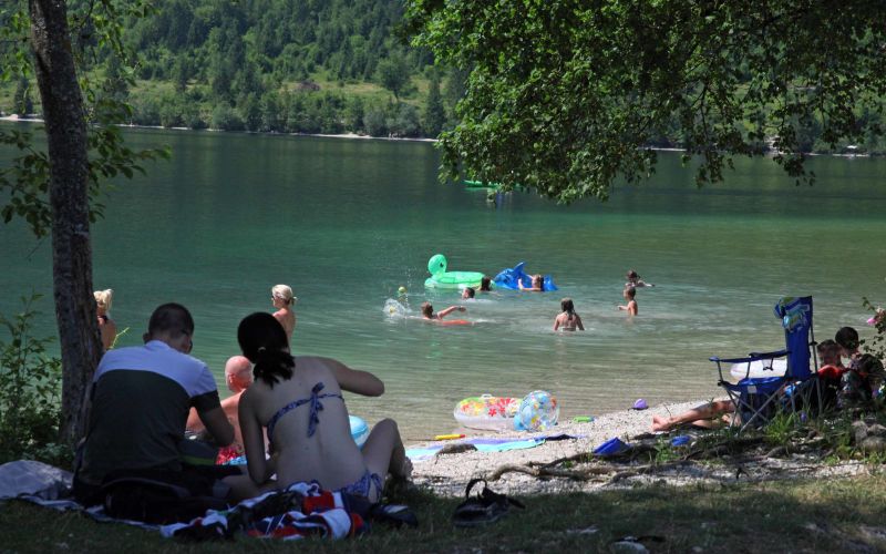 bohinj, bohinjsko jezero, kopanje