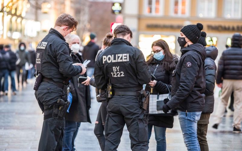 nemčija, policija, koronavirus, epidemija
