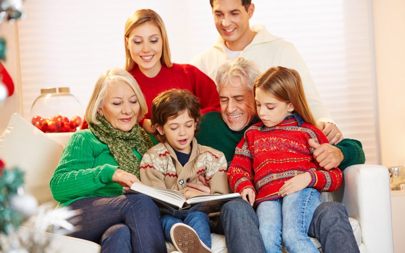 foto album, družina, babica in dedek, spomin