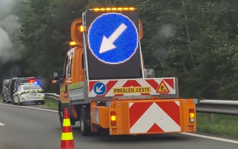 požar, avtocesta, tovornjak