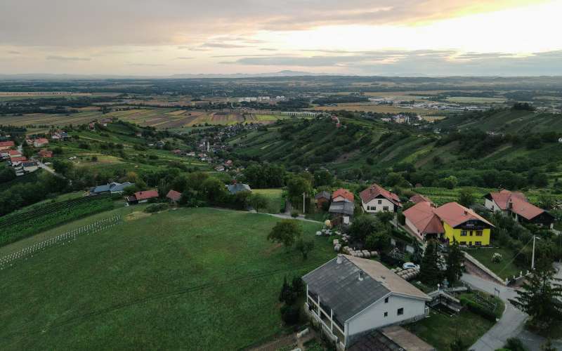 dron, zračni, panorama, ulice, lendava, vinarium