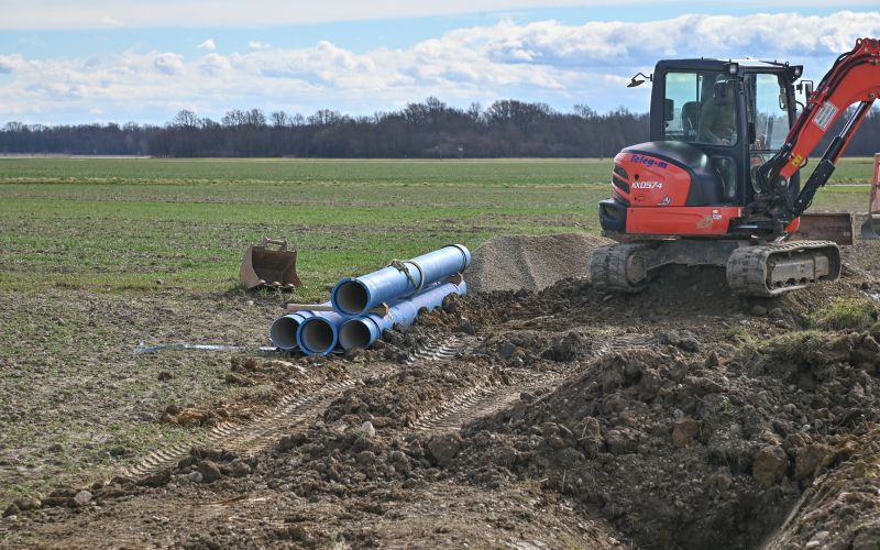 vodovod-sistema-b, nadgradnja-vodovodnega, gradbišče, delo-na-cesti, teleg-m, zapora-ceste