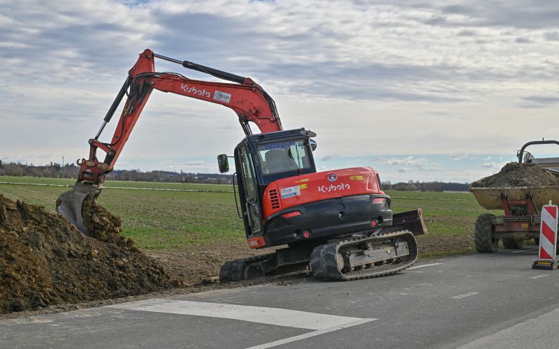 vodovod-sistema-b, nadgradnja-vodovodnega, gradbišče, delo-na-cesti, teleg-m, zapora-ceste