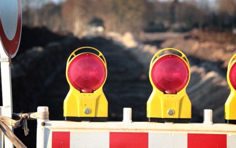 cesta, zapora, zaprta, pot