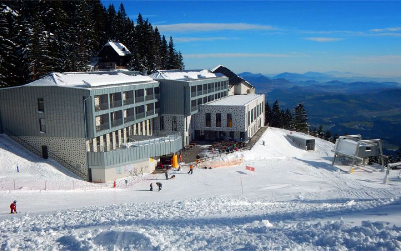 golte, sneh, hotel, zima, smučanje, smuka