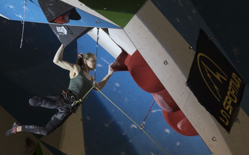 Slovenski ženski uspeh je s četrtim mestom dopolnila Janja Garnbret (foto Luka Fonda)