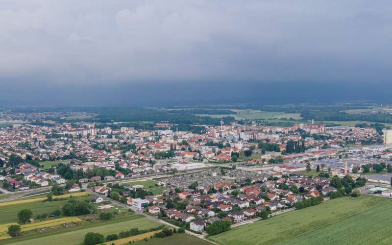 simbolična, dron, murska-sobota, južna-obvoznica, drevored, krožišče, cesta, polja