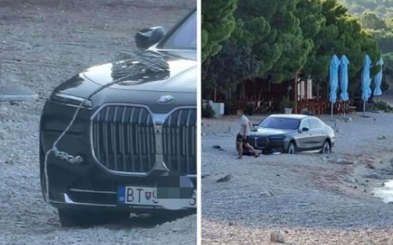 Pag, plaža, avto