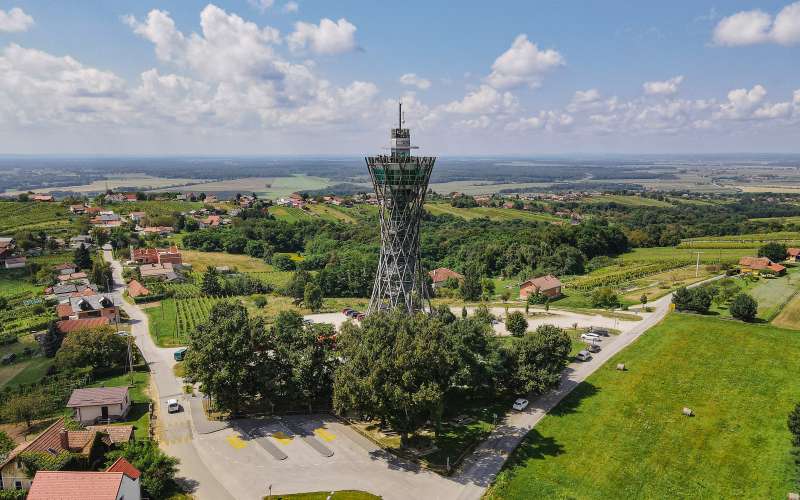 simbolična, dron, lendava, vinarium, razgledni-stolp, gorice, vinogradi