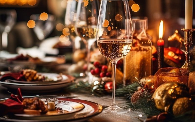 novo leto, pojedina, miza