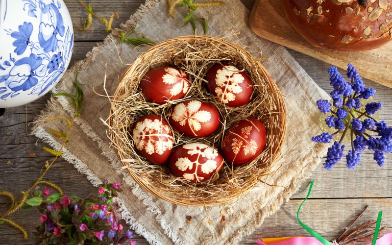 Pirhi, naravno, naravne barve, jajca 4